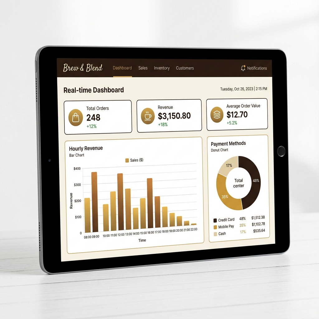 BrewFlow analytics dashboard